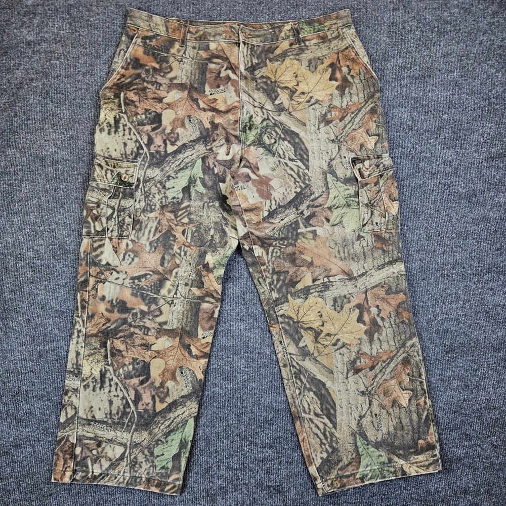 Wrangler Rugged Wear Camo Cargo Jeans Pants Men's 40x28 Advantage Timber Vintage - Picture 1 of 9